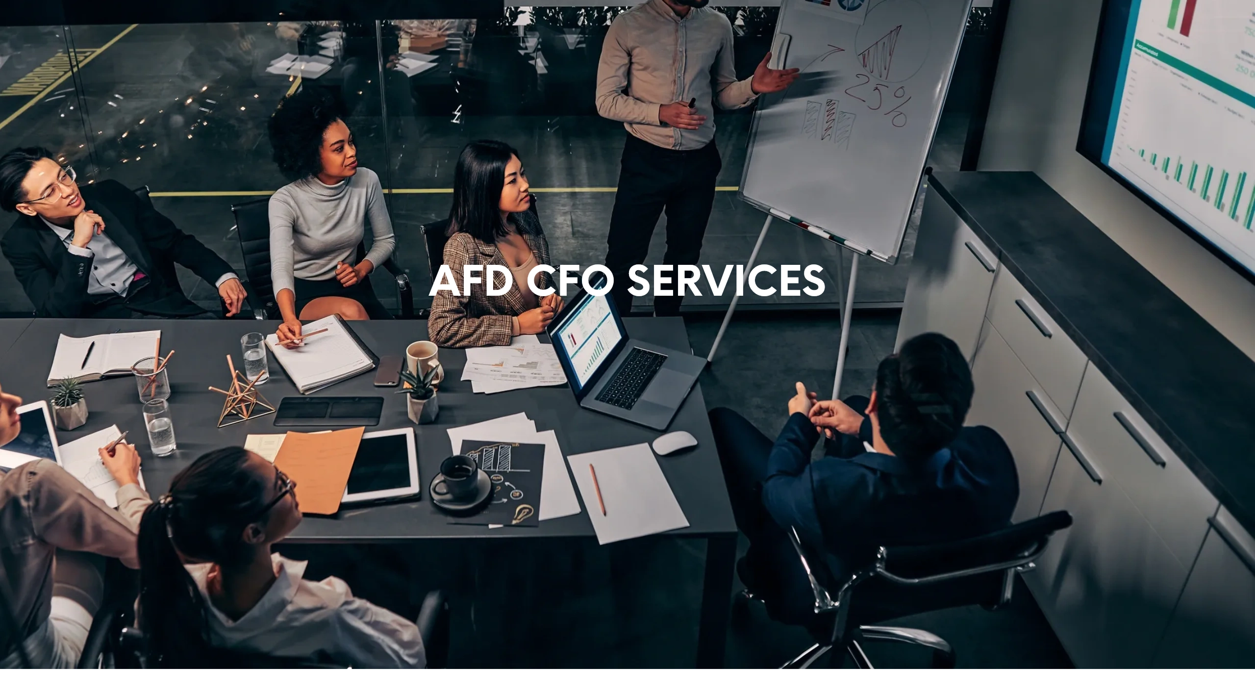 AFD CFO Services — business meeting around conference table